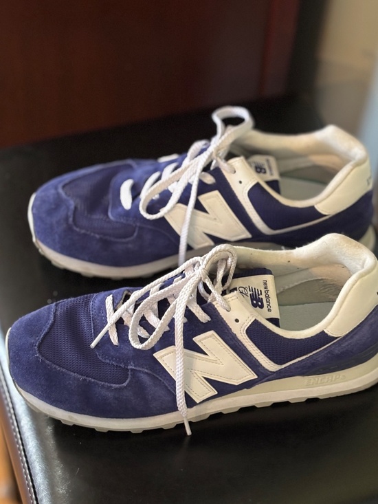 New Balance 574 Legacy Suede — Men\'s (Blue)- size 12